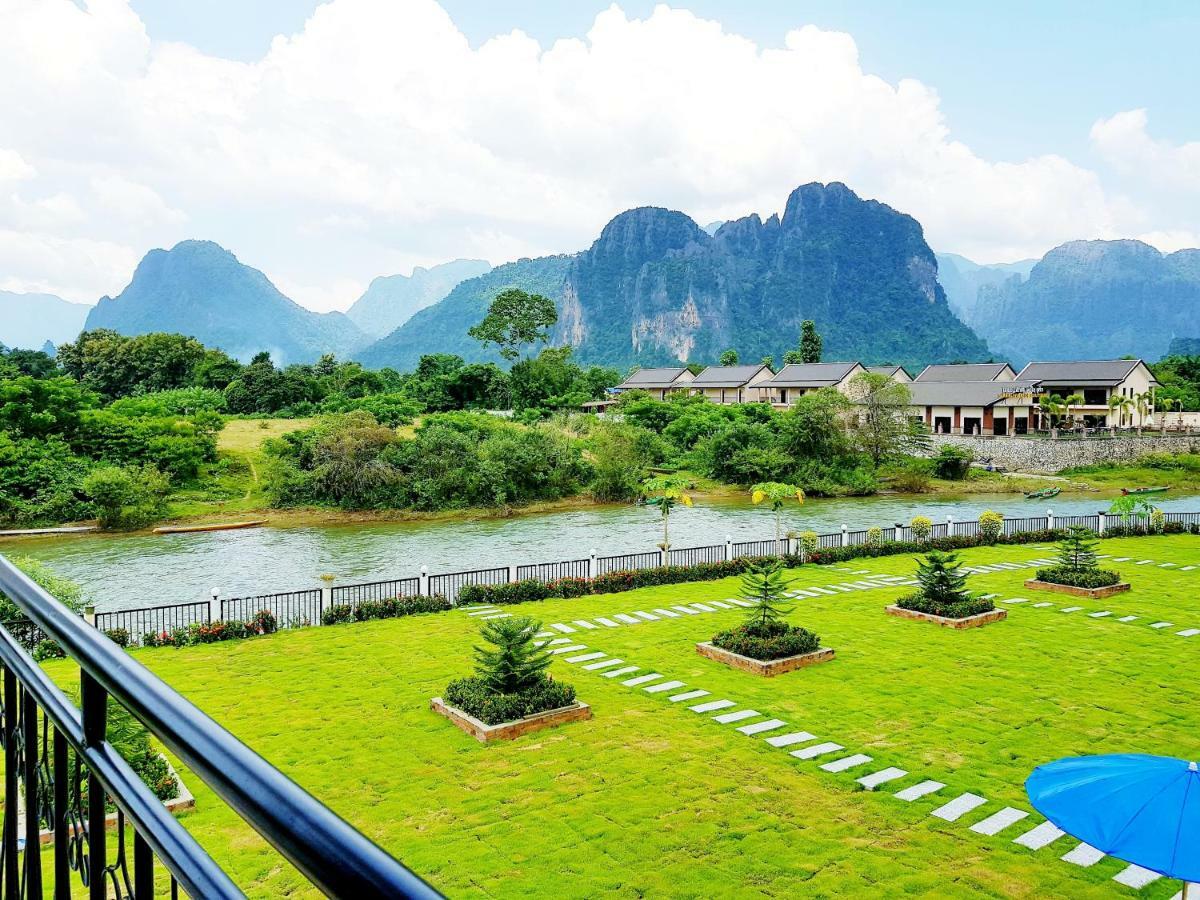 Simon Riverside Hotel Vang Vieng Exterior foto